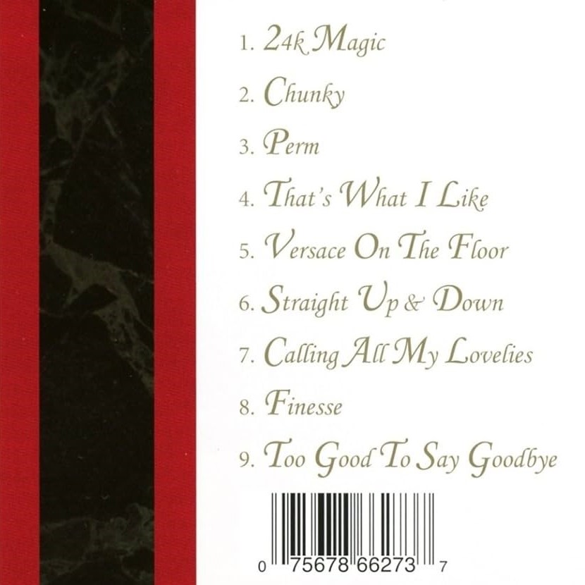 tracklist du 3ème album de Bruno Mars